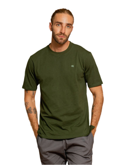 Camiseta Basic Regular Verde Militar