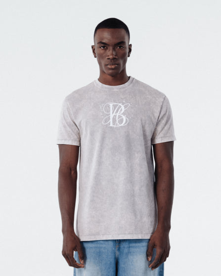 ACHERNER GREY ACID WASH T SHIRT