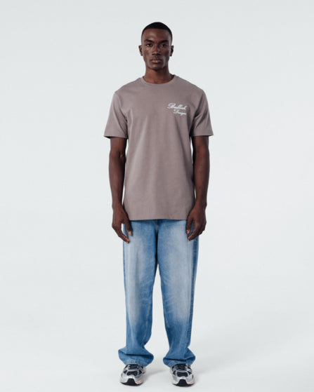 ALHNEA SOLID BROWN T SHIRT